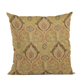 Plutus Vintage Gold Romero Woven Luxury Throw Pillow (Color: Vintage Gold, size: Double sided  20" x 20")