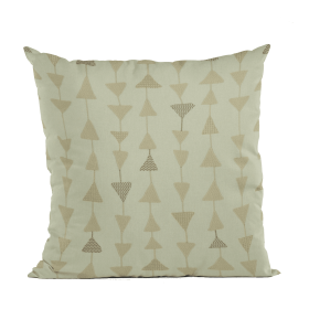 Plutus Natural Manti Embroydery, Some Of The Triangles Have Metalic Threads Luxury Throw Pillow (Color: Natural, size: Double sided  22" x 22")