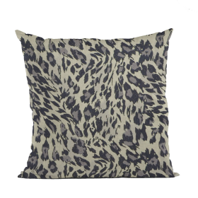 Plutus Granite Cheetah Embroydery Luxury Throw Pillow (Color: Granite, size: Double sided  20" x 30" Queen)