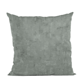 Plutus Gunmetal Hidden Island Velvet With Foil Printing On Top Luxury Throw Pillow (Color: Gunmetal, size: Double sided  16" x 16")