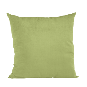 Plutus Lime Solid Shiny Velvet Luxury Throw Pillow (Color: Lime, size: Double sided  20" x 20")