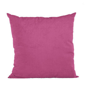 Plutus Pink Solid Shiny Velvet Luxury Throw Pillow (Color: Pink, size: Double sided  20" x 20")