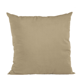 Plutus Sand Solid Shiny Velvet Luxury Throw Pillow (Color: Sand, size: Double sided  20" x 20")