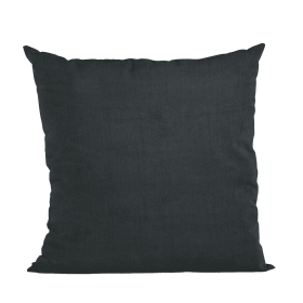 Plutus Black Solid Shiny Velvet Luxury Throw Pillow (Color: Black, size: Double sided  24" x 24")