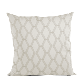 Plutus Pearl Diamond Shiny Fabric With Embroydery Luxury Throw Pillow (Color: Pearl, size: Double sided  22" x 22")