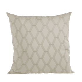 Plutus Wheat Diamond Shiny Fabric With Embroydery Luxury Throw Pillow (Color: Wheat, size: Double sided  26" x 26")