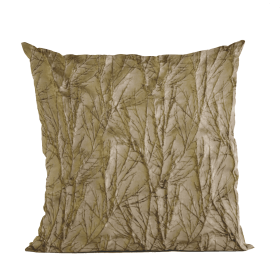 Plutus Burnished Bronze Yarns Shiny Fabric With Twig Pattern Luxury Throw Pillow (Color: Burnished Bronze, size: Double sided  20" x 20")