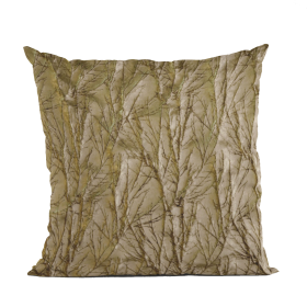 Plutus Burnished Bronze Yarns Shiny Fabric With Twig Pattern Luxury Throw Pillow (Color: Burnished Bronze, size: Double sided  26" x 26")