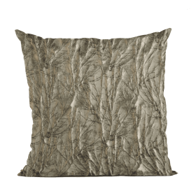 Plutus Gunmetal Yarns Shiny Fabric With Twig Pattern Luxury Throw Pillow (Color: Gunmetal, size: Double sided  20" x 20")