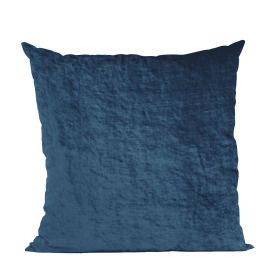 Plutus Navy Lux Velvet Shiny Velvet Luxury Throw Pillow (Color: Navy, size: Double sided  20" x 30" Queen)