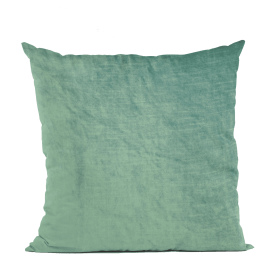 Plutus Glacier Lux Velvet Shiny Velvet Luxury Throw Pillow (Color: Glacier, size: Double sided  26" x 26")