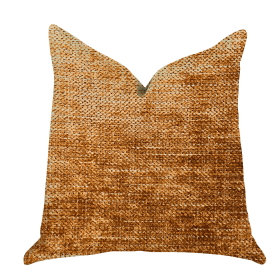 Plutus Aureila Brown Bronze Luxury Throw Pillow (Color: Brown, size: Double sided  18" x 18")