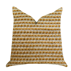 Plutus Hamilton Braid Brown Tones Luxury Throw Pillow (Color: Brown, Orange, size: Double sided  12" x 25")