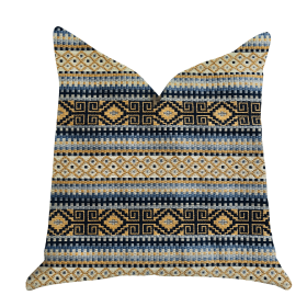 Plutus Daphne Diamante Textured Luxury Throw Pillow (Color: Blue, Black, Brown, size: Double sided  16" x 16")