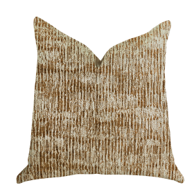 Plutus Ebony Russet Textured Luxury Throw Pillow (Color: Brown, Beige, size: Double sided  20" x 20")