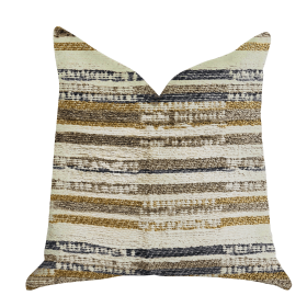 Plutus Lombardi Lane Luxury Throw Pillow (Color: Beige, Gray, Gold, size: Double sided  12" x 25")