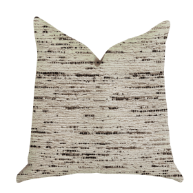 Plutus Mystic Dash Luxury Throw Pillow (Color: Beige, Black, size: Double sided  18" x 18")