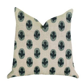 Plutus Cacti Pear in Green and Beige Color Luxury Throw Pillow (Color: Green, Beige, size: Double sided  16" x 16")