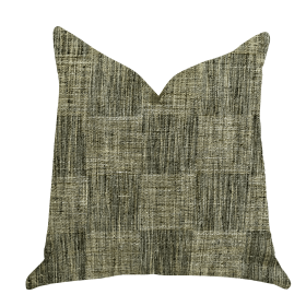 Plutus Foursquare Avenue in Green Tones Luxury Throw Pillow (Color: Green, size: Double sided  20" x 30" Queen)