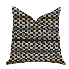 Plutus Poppy Chic Woven Luxury Throw Pillow in Multi Color (Color: Black, Red, Green, size: Double sided  24" x 24")