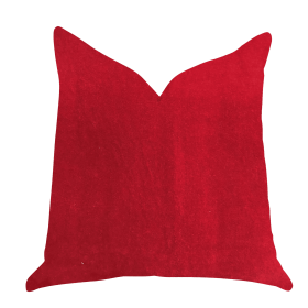 Plutus Amber Rose Luxury Throw Pillow in Red (Color: Red, size: Double sided  12" x 25")