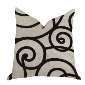 Plutus Moda Capella Black and White Luxury Throw Pillow (Color: Black, White, size: Double sided  20" x 20")