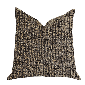 Plutus Chameleon Bronze and Gold Tone Luxury Throw Pillow (Color: Gold, Black, size: Double sided  12" x 25")