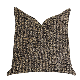 Plutus Chameleon Bronze and Gold Tone Luxury Throw Pillow (Color: Gold, Black, size: Double sided  18" x 18")