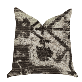 Plutus Metro Pulse Beige and Grey Tones Luxury Throw Pillows (Color: Beige, Grey, size: Double sided  12" x 25")