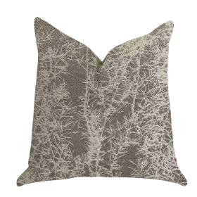 Plutus Garden Breeze Luxury Throw Pillow in Gray and Beige Colors (Color: Gray, Beige, size: Double sided  20" x 20")