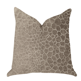 Plutus Bubbly Gal Luxury Throw Pillow in Beige Tones (Color: Beige, size: Double sided  16" x 16")