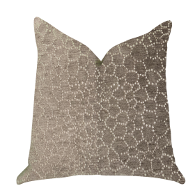 Plutus Bubbly Gal Luxury Throw Pillow in Beige Tones (Color: Beige, size: Double sided  24" x 24")