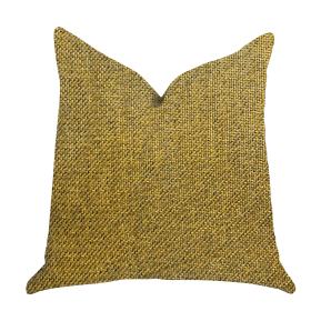 Plutus Mustard Seed Luxury Throw Pillow in Dark Yellow (Color: Yellow, size: Double sided  22" x 22")