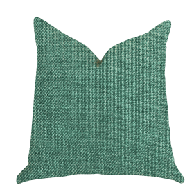 Plutus Grass Seed Luxury Throw Pillow in Green (Color: Green, size: Double sided  22" x 22")