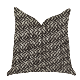 Plutus Salt and Pepper Luxury Throw Pillow in Grey and Black Tones (Color: Gray, Black, size: Double sided  22" x 22")