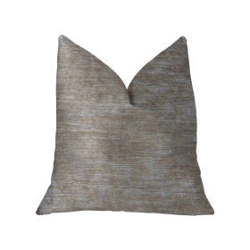 Plutus Bella Isabella Brown and Beige Luxury Throw Pillow (Color: Brown, Beige, size: Double sided  12" x 20")