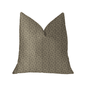 Plutus Belizzi Gray and Beige Luxury Throw Pillow (Color: Gray, Beige, size: Double sided  20" x 20")