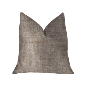 Plutus Monroe Bisque Beige Luxury Throw Pillow (Color: Beige, size: Double sided  16" x 16")