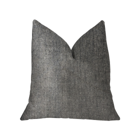 Plutus Cambridge Gray and Silver Luxury Throw Pillow (Color: Gray, Silver, size: Double sided  22" x 22")