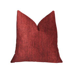 Plutus Sangria Cherry Red Luxury Throw Pillow (Color: Cherry Red, size: Double sided  24" x 24")