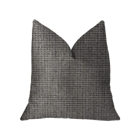 Plutus Melbourne Beige and Black Luxury Throw Pillow (Color: Beige, Black, size: Double sided  16" x 16")