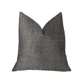 Plutus Melbourne Beige and Black Luxury Throw Pillow (Color: Beige, Black, size: Double sided  20" x 20")