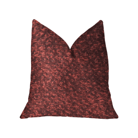 Plutus Hibiscus Burgundy Red Luxury Throw Pillow (Color: Burgundy Red, size: Double sided  12" x 20")