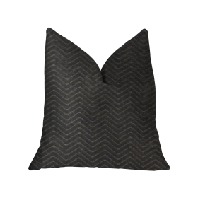 Plutus Black Panther Black Luxury Throw Pillow (Color: Black, size: Double sided  20" x 30" Queen)