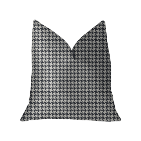 Plutus Element Black and White Luxury Throw Pillow (Color: Black, White, size: Double sided  18" x 18")