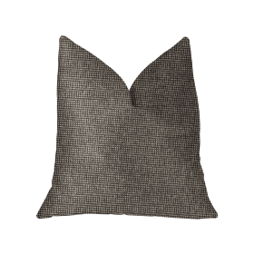 Plutus Abigail  Charcoal Luxury Throw Pillow (Color: Charcoal, size: Double sided  12" x 20")