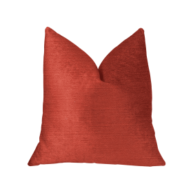 Plutus Cherry Love Orange and Red Luxury Throw Pillow (Color: Orange, Red, size: Double sided  20" x 20")