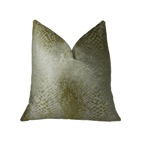 Plutus Venetian Gold Handmade Luxury Pillow (Color: Gold, size: Double sided  12" x 20")