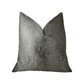 Plutus Venetian Silver Handmade Luxury Pillow (Color: Silver, size: Double sided  20" x 20")