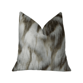 Plutus Sassy Tibet Fox Ivory Beige Handmade Luxury Pillow (Color: Ivory Beige, size: Double Sided 20" x 20")